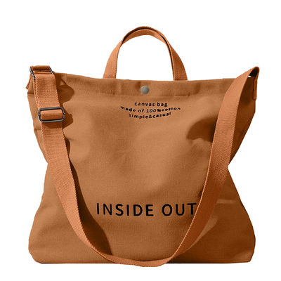 Two Handles Large Capacity Reusable Cotton Shopping Bags Eco-Friendly Tote Canvas Bags