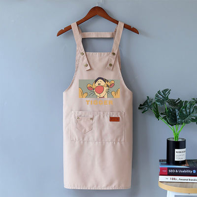 Cotton Canvas Waterproof Chef Cooking Aprons for Cafe Restaurants Kitchen BBQ Apron Fabric