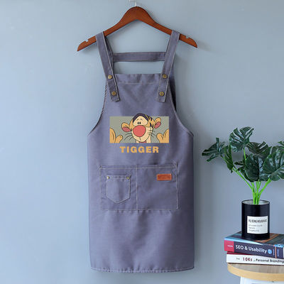 Cotton Canvas Waterproof Chef Cooking Aprons for Cafe Restaurants Kitchen BBQ Apron Fabric
