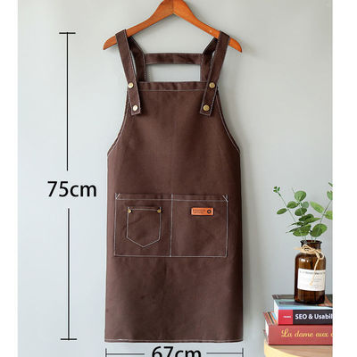 Cotton Canvas Waterproof Chef Cooking Aprons for Cafe Restaurants Kitchen BBQ Apron Fabric