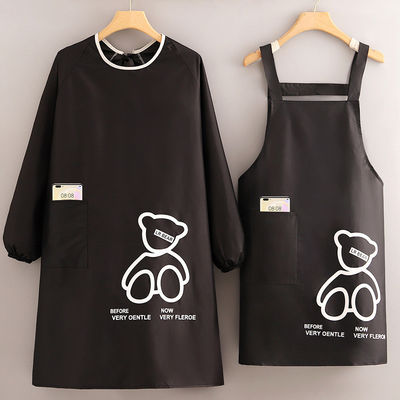 Custom Print Kitchen Cook Apron For Chef Sublimation Waterproof Cotton Polyester Apron Logo Set