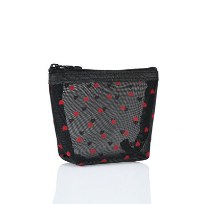 Love Mesh Cosmetic Bag Large Capacity and Custom Logo for Effortless Cosmetics Access