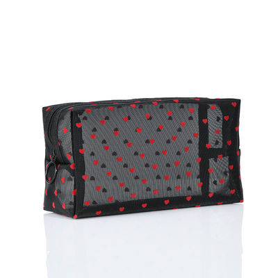 Love Mesh Cosmetic Bag Large Capacity and Custom Logo for Effortless Cosmetics Access