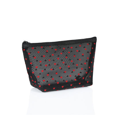 Love Mesh Cosmetic Bag Large Capacity and Custom Logo for Effortless Cosmetics Access