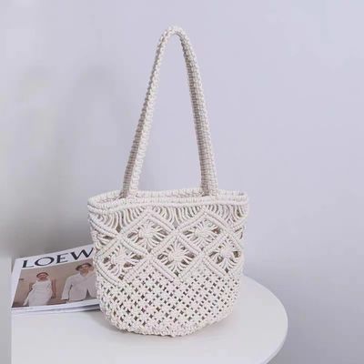OEM/ODM Acceptable Crochet Shoulder Bag With Soft Shoulder Belt for Girl Women on Beach