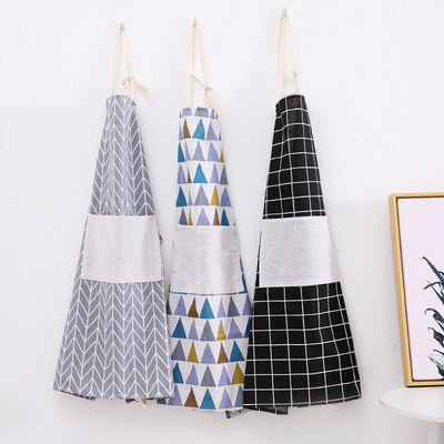 Unisex Adjustable Bib Aprons with Water and Oil Resistance Hand Drawn Printing Methods