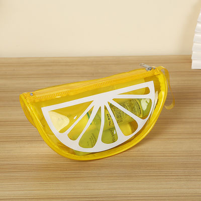 Waterproof Zip Wash Bag Customized Large Capacity PVC Cosmetic Bag with Fruit Design