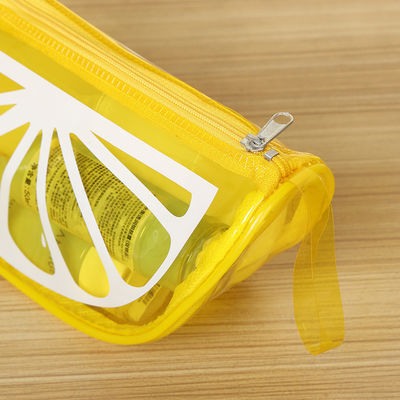 Waterproof Zip Wash Bag Customized Large Capacity PVC Cosmetic Bag with Fruit Design