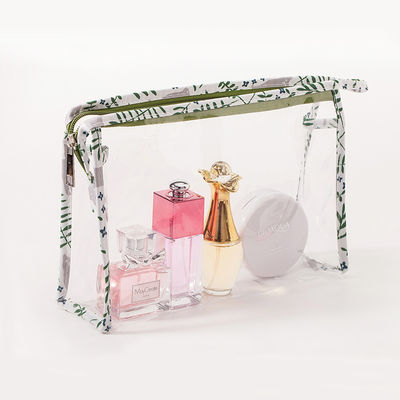 Accepable OEM/ODM Fashionable PVC Three-Piece Transparent Storage Bag for Toiletries