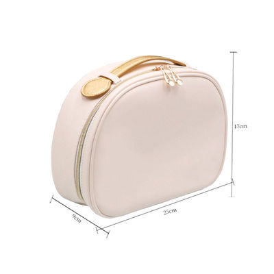 Makeup Cosmetic Solid Color Waterproof PU Cosmetic Bag for Travel and Toiletries