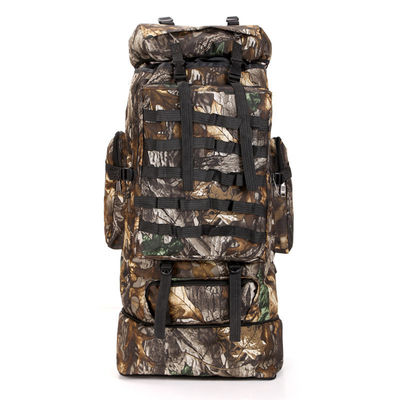 Acceptable OEM/ODM Camouflage Pattern 100L Mountaineering Bag for Outdoor Activities