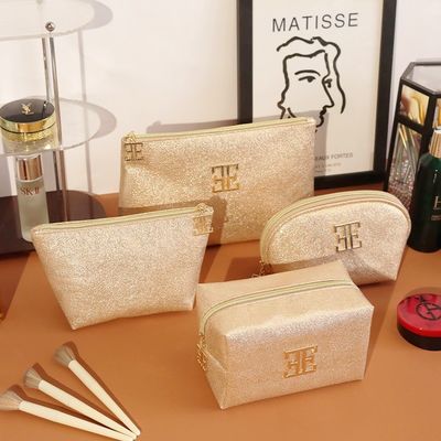 Custom Logo Cosmetic Bags High Value Multi-functional Portable PU Makeup Bag With Zipper