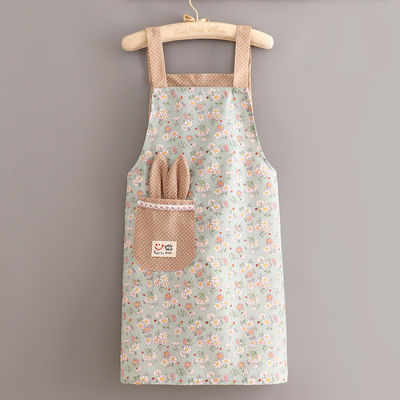 Chefs Uniform Custom Print Logo Women Adjustable Cotton Polyester Bib Kitchen Apron