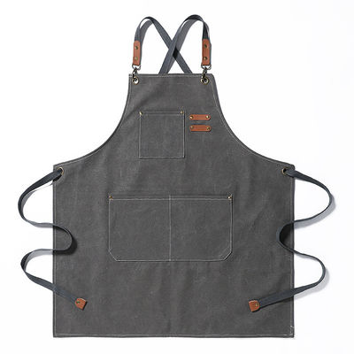 Unisex Apron for Kitchen and Restaurant Work Custom Logo Plain Black Chef Waiter Apron