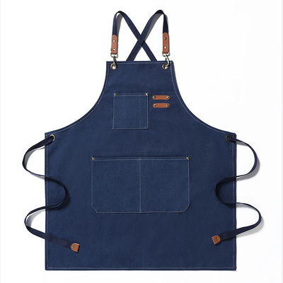 Unisex Apron for Kitchen and Restaurant Work Custom Logo Plain Black Chef Waiter Apron