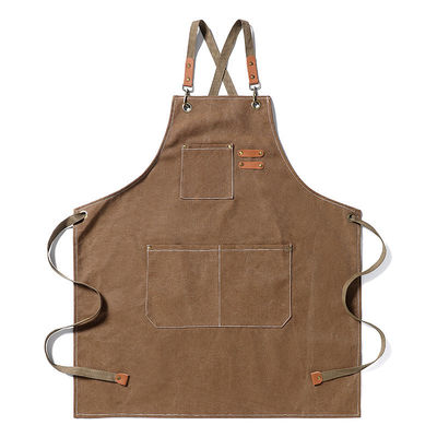 Unisex Apron for Kitchen and Restaurant Work Custom Logo Plain Black Chef Waiter Apron