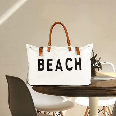 Custom Canvas Tote Bag 2023 Design Large Beach Bag for Women Waterproof and Sand Proof