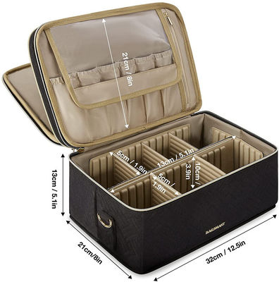 Customised Waterproof Double Layer Women's Skincare Makeup Brush Divider Fashion Bag