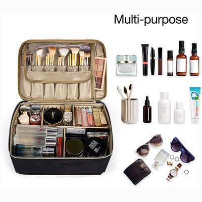Customised Waterproof Double Layer Women's Skincare Makeup Brush Divider Fashion Bag