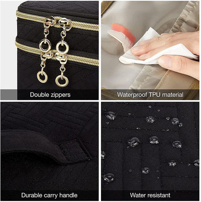 Customised Waterproof Double Layer Women's Skincare Makeup Brush Divider Fashion Bag