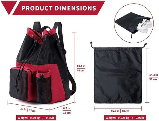 Accepable OEM/ODM Bow Pattern Mesh Gym Backpack for Swimming Pool Beach Yoga Work Gear