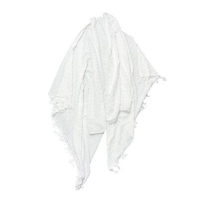 Polyester Muslim White Color Men's Ihram Towel for Hajj/Ehram and Others Pattern Type