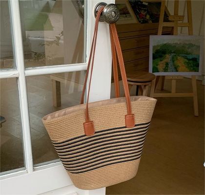 Newest Fashionable Mexico French Basket Straw Weave Beach Bags 2024 Tote Bag for Women