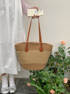 Newest Fashionable Mexico French Basket Straw Weave Beach Bags 2024 Tote Bag for Women