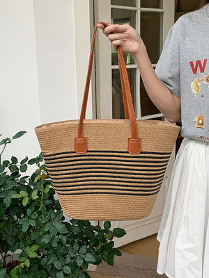 Newest Fashionable Mexico French Basket Straw Weave Beach Bags 2024 Tote Bag for Women