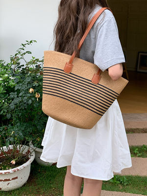 Newest Fashionable Mexico French Basket Straw Weave Beach Bags 2024 Tote Bag for Women
