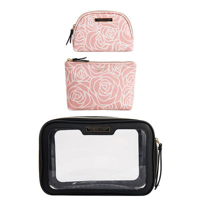 Waterproof PVC Large-Capacity Three-in-One Combination Bag for Cosmetics Organization