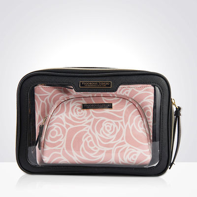 Waterproof PVC Large-Capacity Three-in-One Combination Bag for Cosmetics Organization