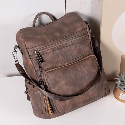 Minimalist Style Large Fashion Shoulder Bag For Women Custom Logo and Tassel Accepted