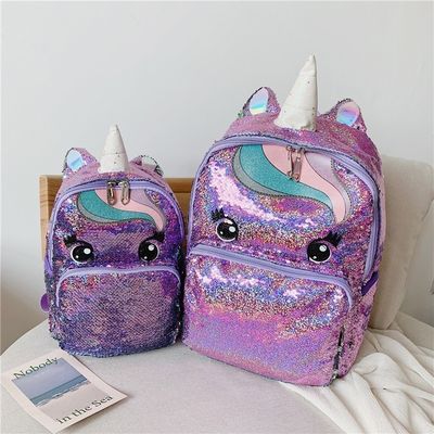 Custom Logo Rainbow Glitter School Bags for Teenagers Girls Newest Fashionable Style