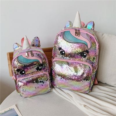 Custom Logo Rainbow Glitter School Bags for Teenagers Girls Newest Fashionable Style