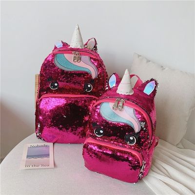 Custom Logo Rainbow Glitter School Bags for Teenagers Girls Newest Fashionable Style