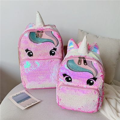 Custom Logo Rainbow Glitter School Bags for Teenagers Girls Newest Fashionable Style