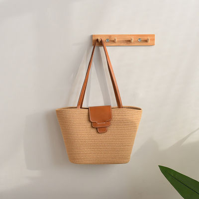 Acceptable OEM/ODM Customized Color Women's Straw Beach Bag for Summer Travel