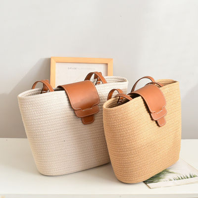 Acceptable OEM/ODM Customized Color Women's Straw Beach Bag for Summer Travel