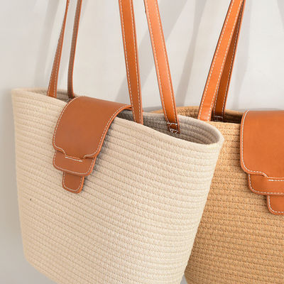 Acceptable OEM/ODM Customized Color Women's Straw Beach Bag for Summer Travel