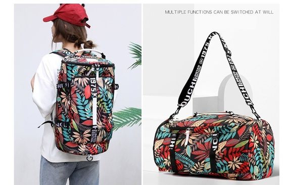 Floral Pattern Women Bagpack Gym Fitness Bag for Outdoor Activities and Travel