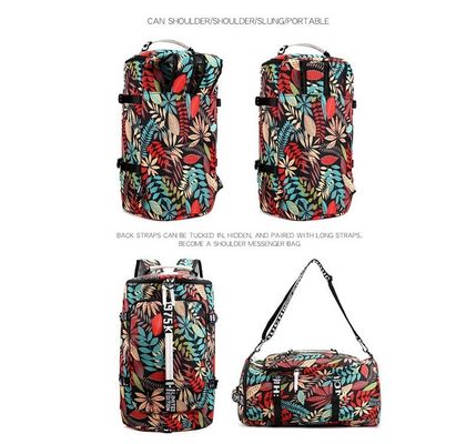 Floral Pattern Women Bagpack Gym Fitness Bag for Outdoor Activities and Travel