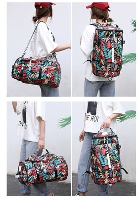 Floral Pattern Women Bagpack Gym Fitness Bag for Outdoor Activities and Travel