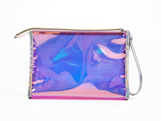 Newest Fashionable Transparent Handheld Zipper Travel Cosmetic Bag with Custom Logo