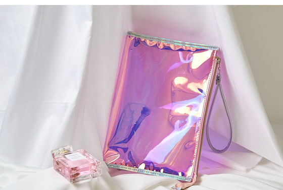 Newest Fashionable Transparent Handheld Zipper Travel Cosmetic Bag with Custom Logo