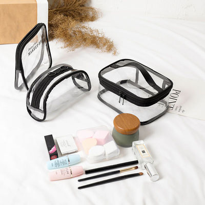 Medium-Sized Transparent Pouch for Travel Toiletries and Beauty Necessities