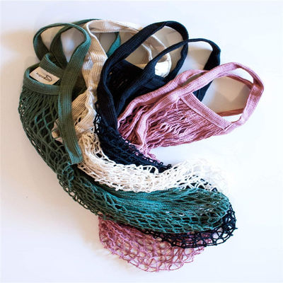 Reusable Cotton Mesh Tote Bag for Fruits and Vegetables String Net Grocery Produce Bag