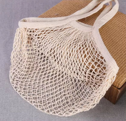 Reusable Cotton Mesh Tote Bag for Fruits and Vegetables String Net Grocery Produce Bag