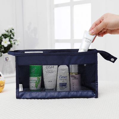 Mesh Cosmetic Bag Travel Portable Storage Organizer Toiletry Bag Blank Makeup Bag