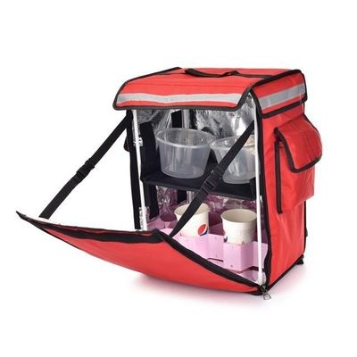 Multilayer Heated Delivery Backpack With Plus Cup Holder for Thermal Drinks Packaging
